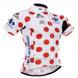 2015 Cycling Jersey Tour De France White Red Short Sleeve